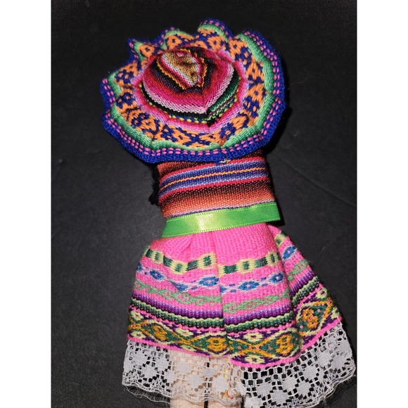 Artisian Doll Made In Peru , Honduras Doll Handmade - Picture 4 of 4